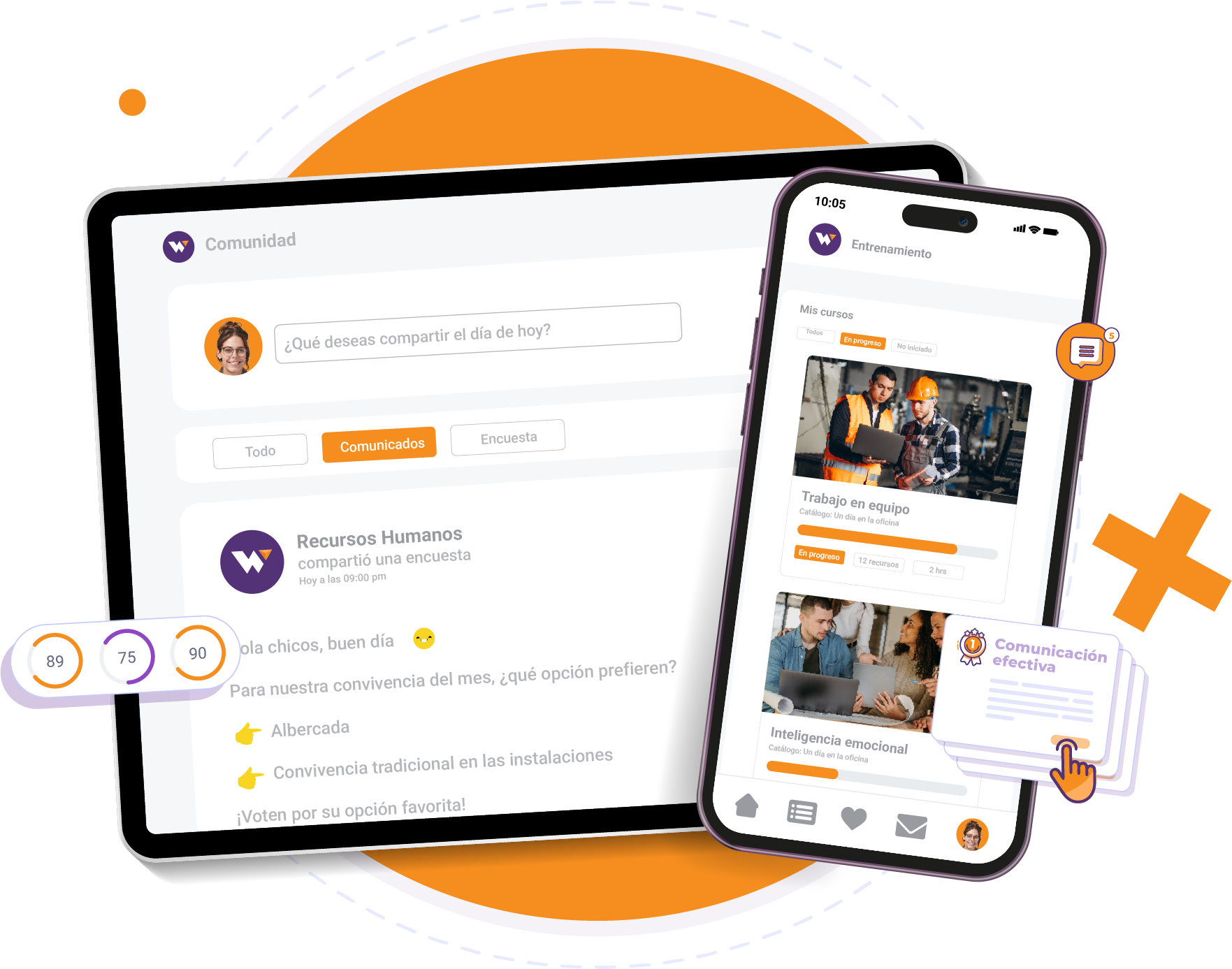 App de wetraining para capacitación desde el celular